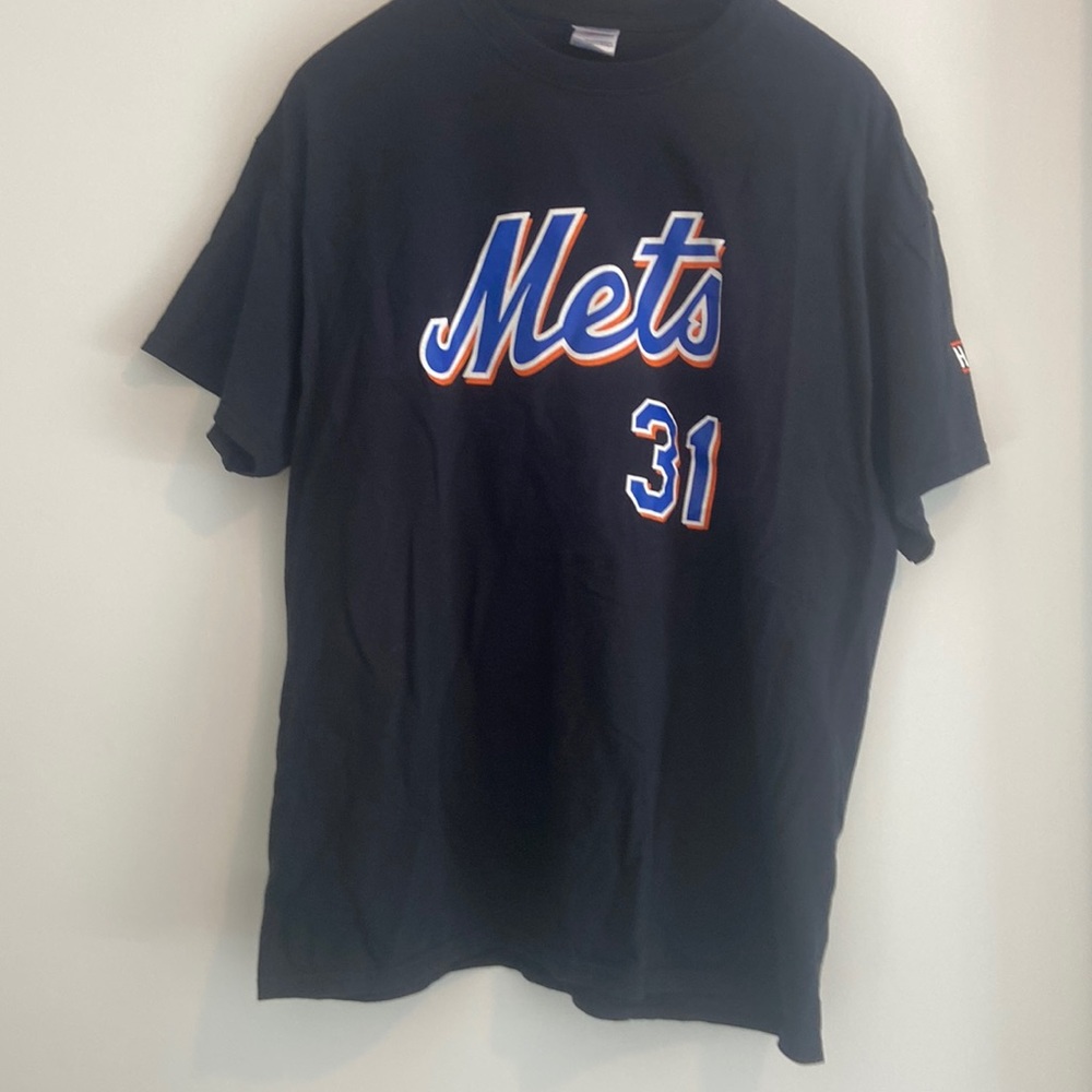Mets Mike piazza tee shirt XL black
